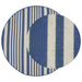 Binnen- en buitenvloerkleed OLITE Naturel en marineblauw