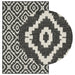 Gebied Tapijt Naturel en Zwart 200 x 290 cm PET