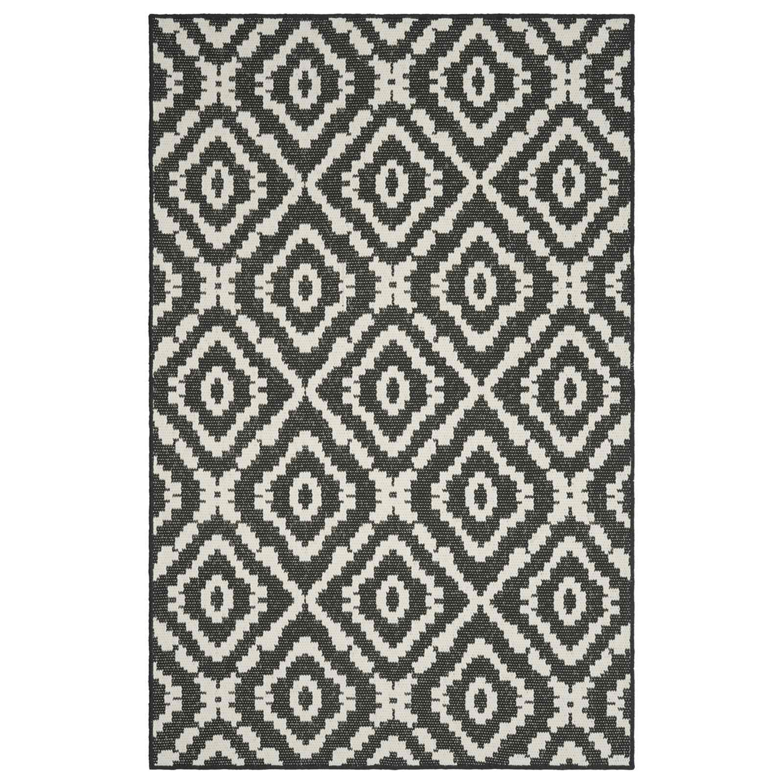 Gebied Tapijt Naturel en Zwart 200 x 290 cm PET