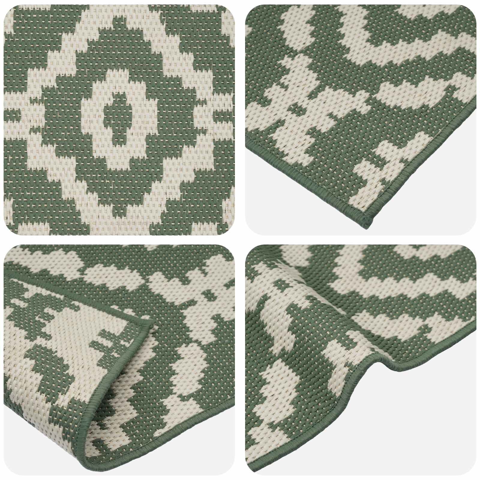 Gebied Tapijt OLITE Natuurlijk en Groen 160 x 230 cm PET