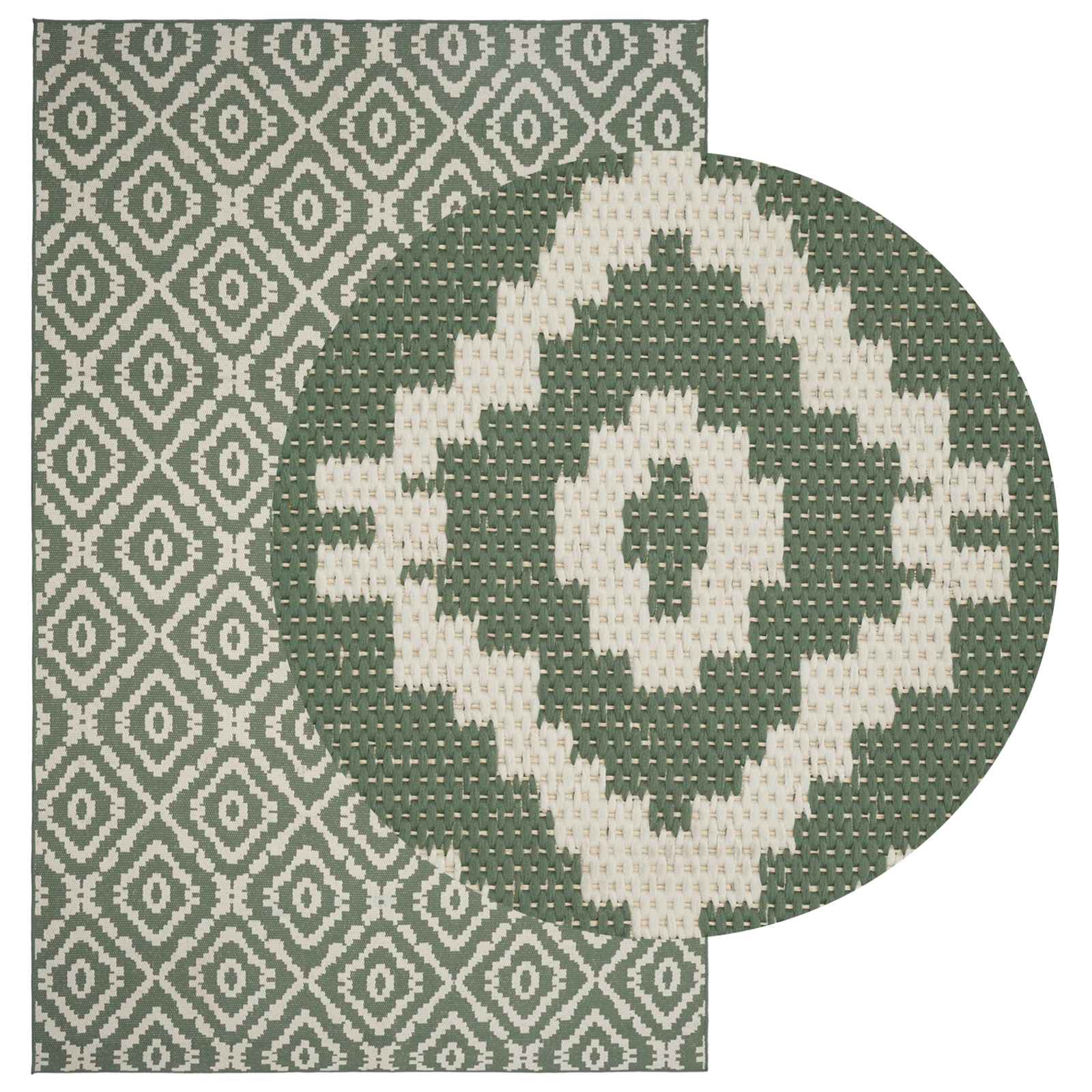Gebied Tapijt OLITE Natuurlijk en Groen 160 x 230 cm PET