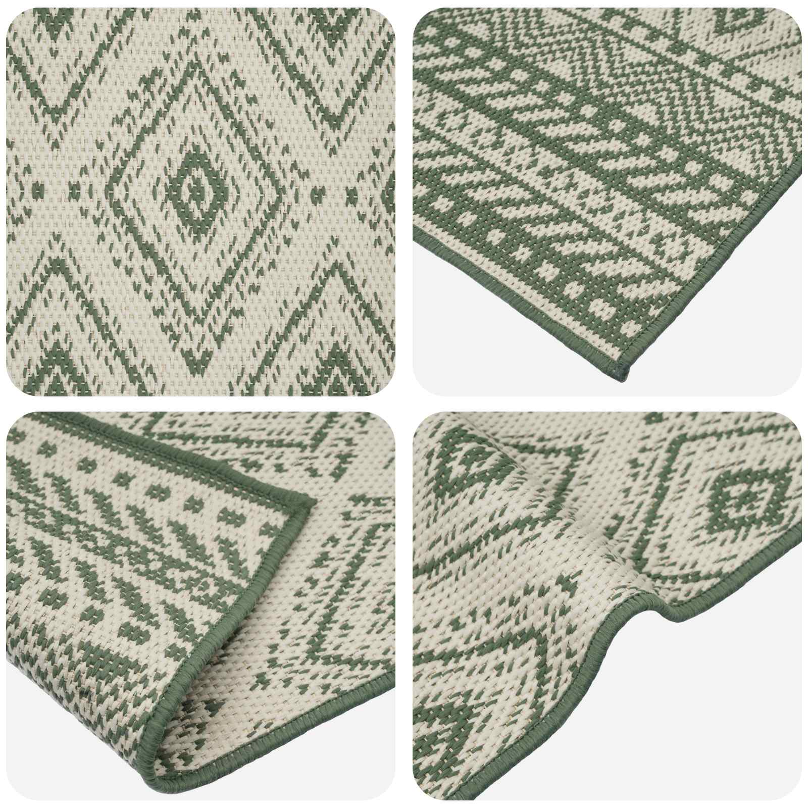 Gebied Tapijt OLITE Natuurlijk en Groen 160 x 230 cm PET