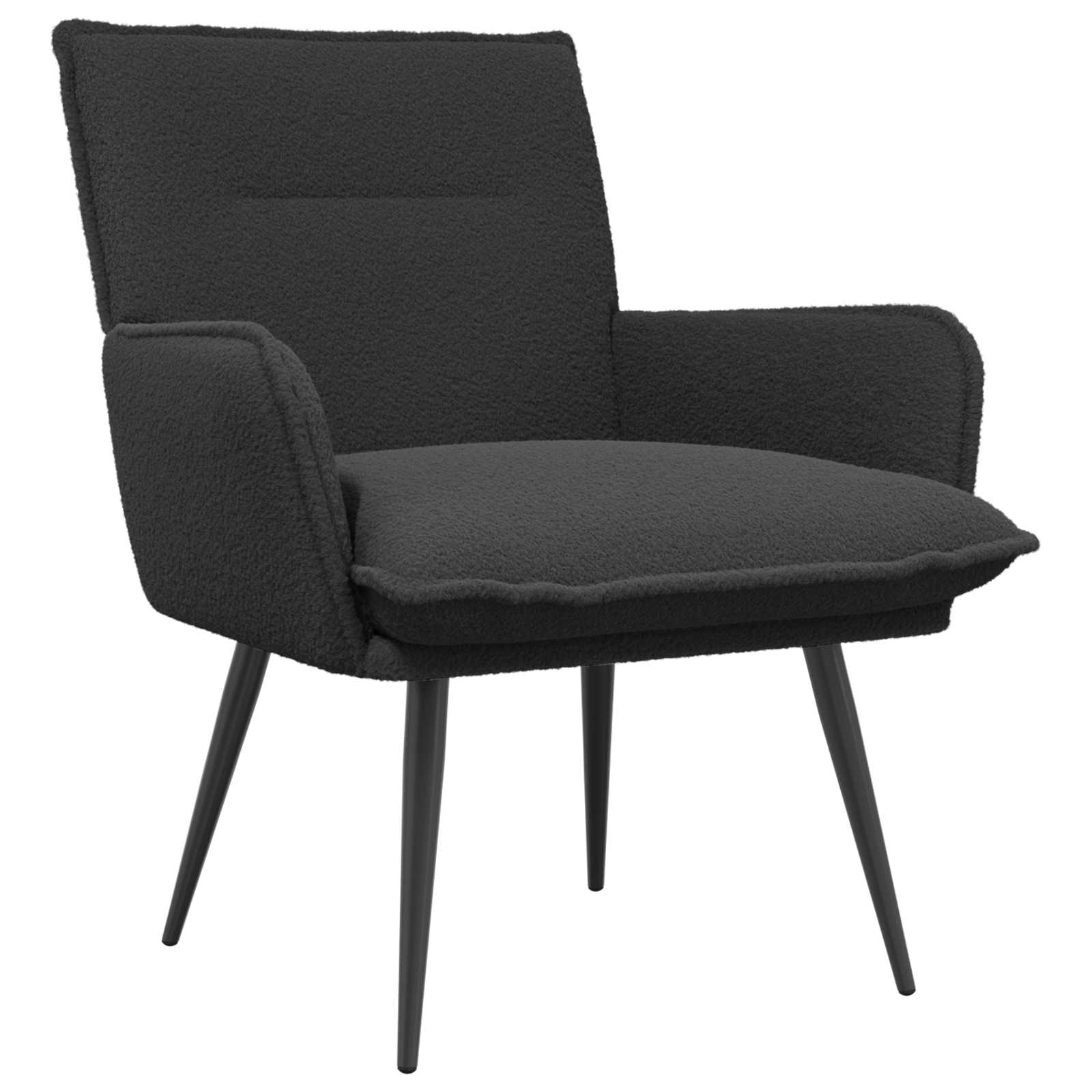 Fauteuil Donkergrijs Bouclé