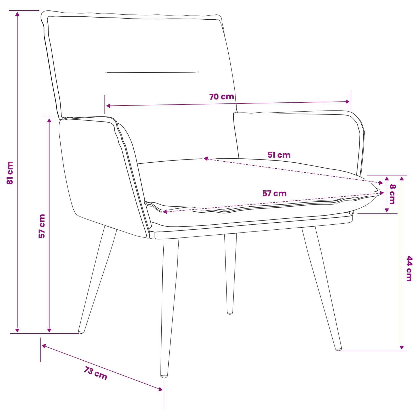 Fauteuil Donkerbruin Stof