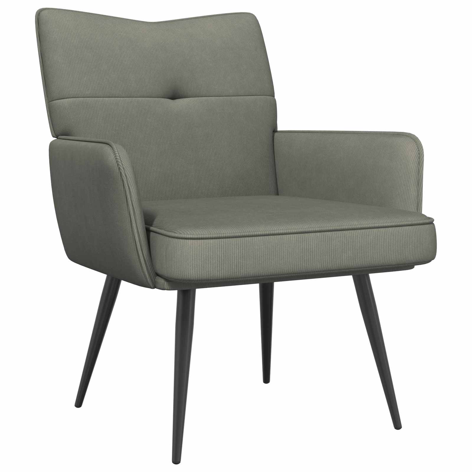 Fauteuil Lichtgrijs Corduroystof