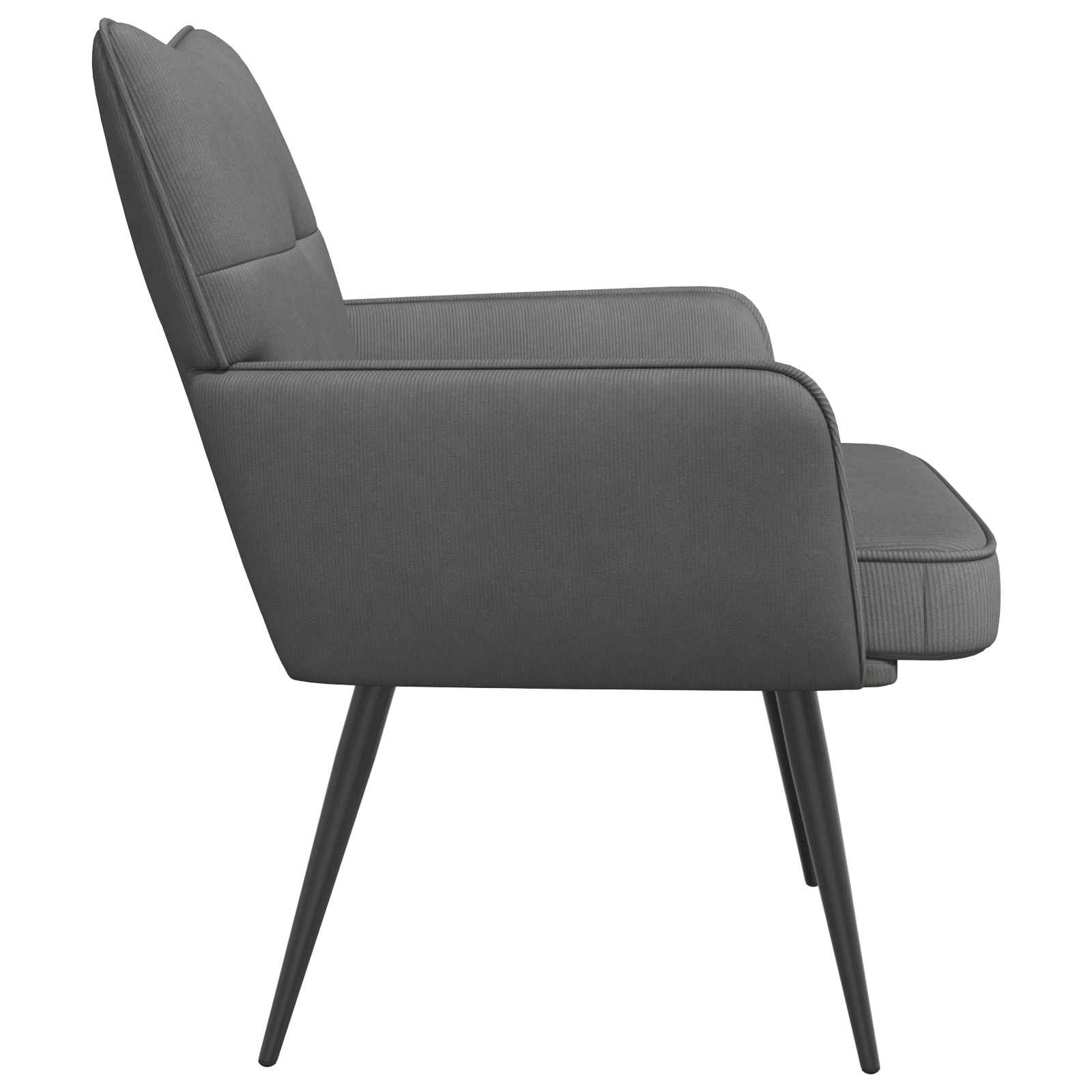 Fauteuil Donkergrijs Corduroystof