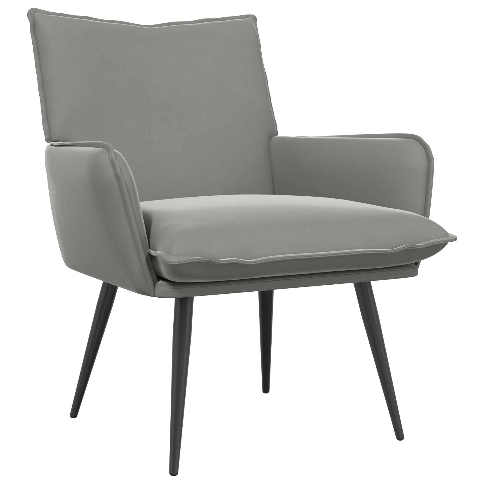 Fauteuil Lichtgrijs fluweel
