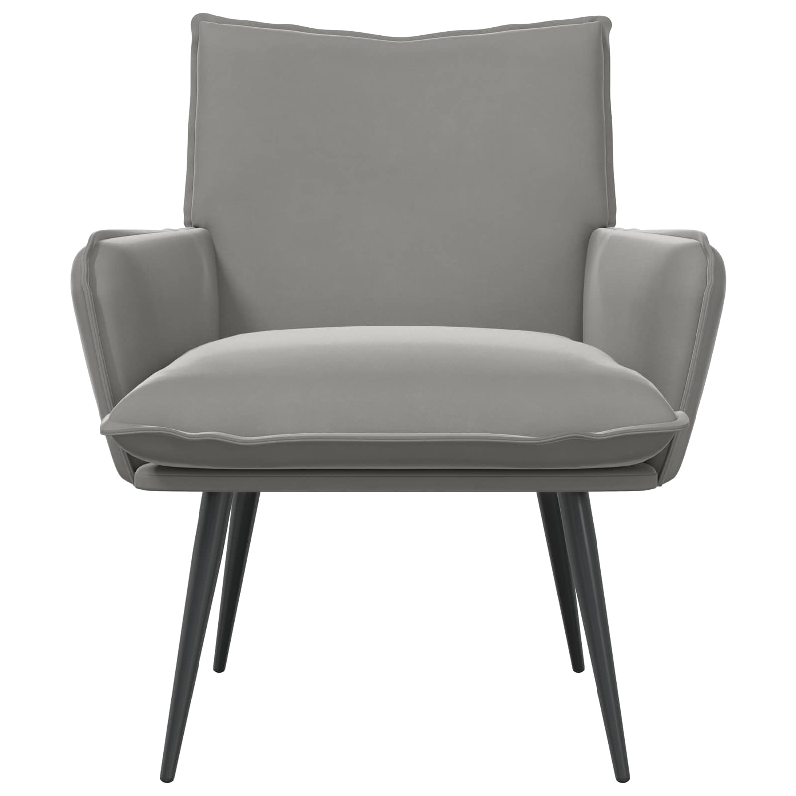 Fauteuil Lichtgrijs fluweel