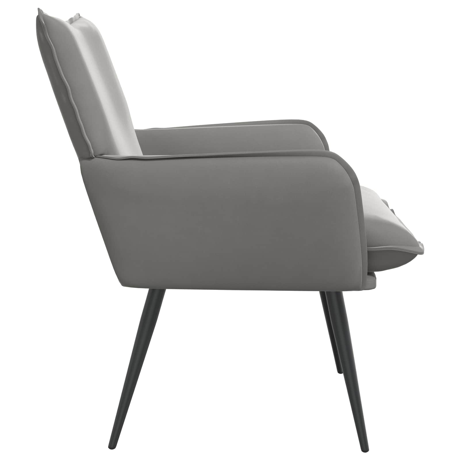 Fauteuil Lichtgrijs fluweel