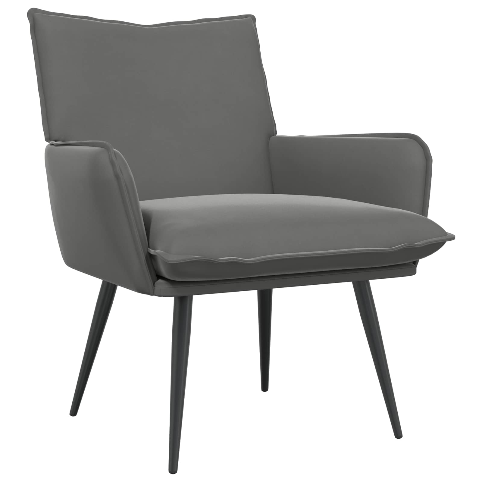 Fauteuil Donkergrijs fluweel