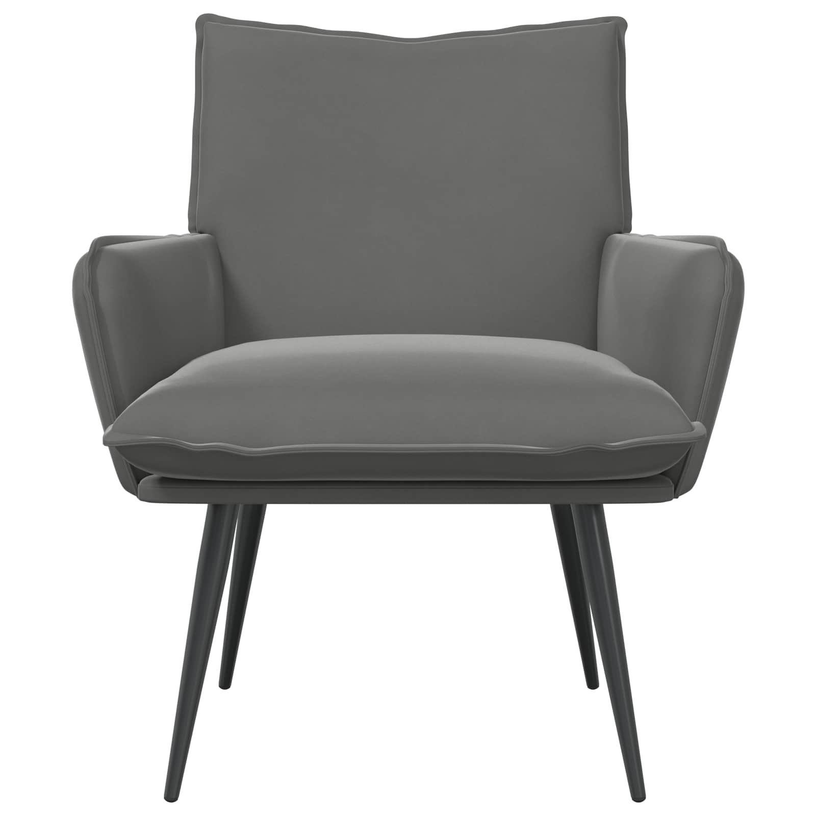 Fauteuil Donkergrijs fluweel