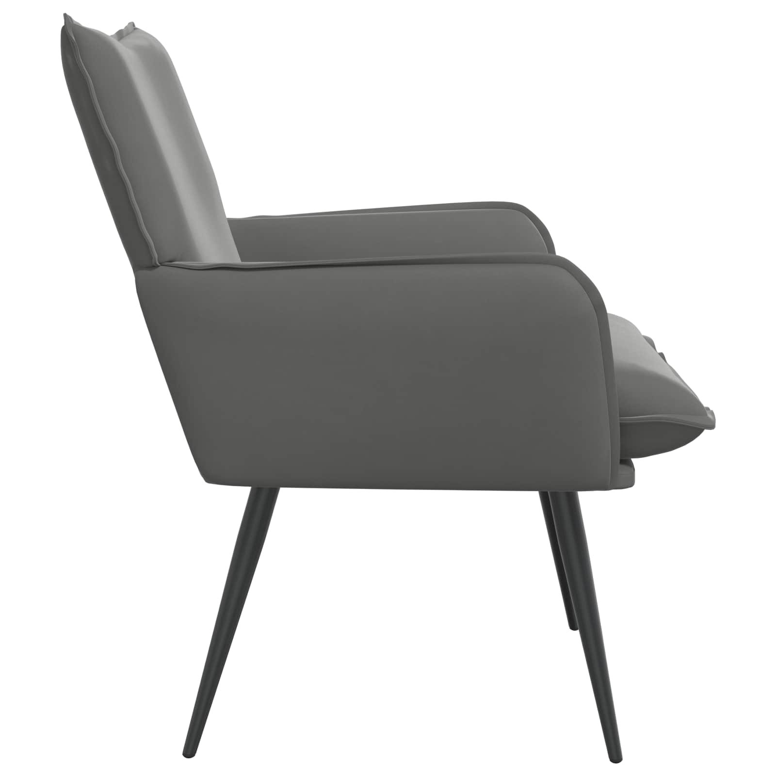 Fauteuil Donkergrijs fluweel