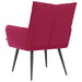 Fauteuil Wijnrood fluweel