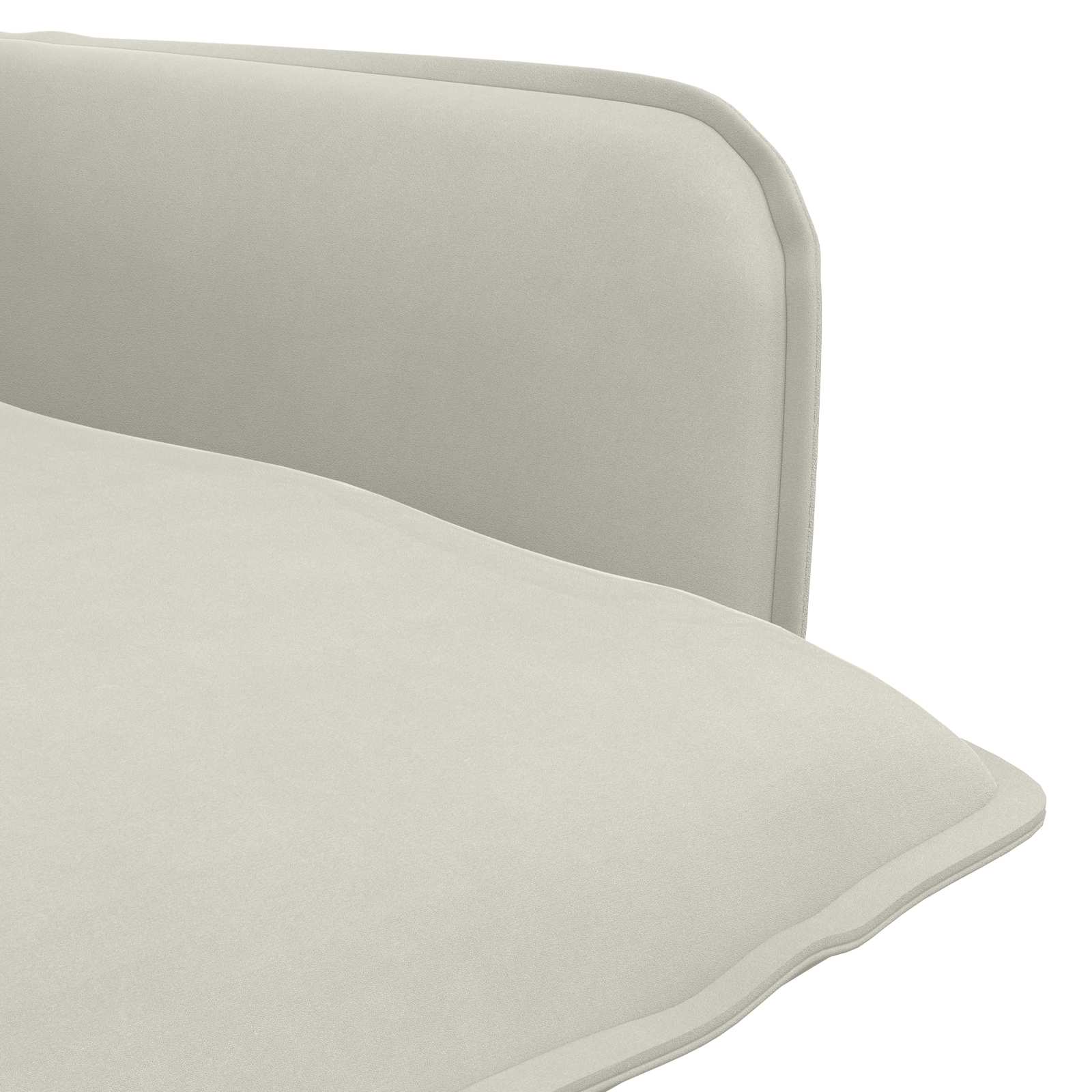 Fauteuil Crèmekleurig fluweel