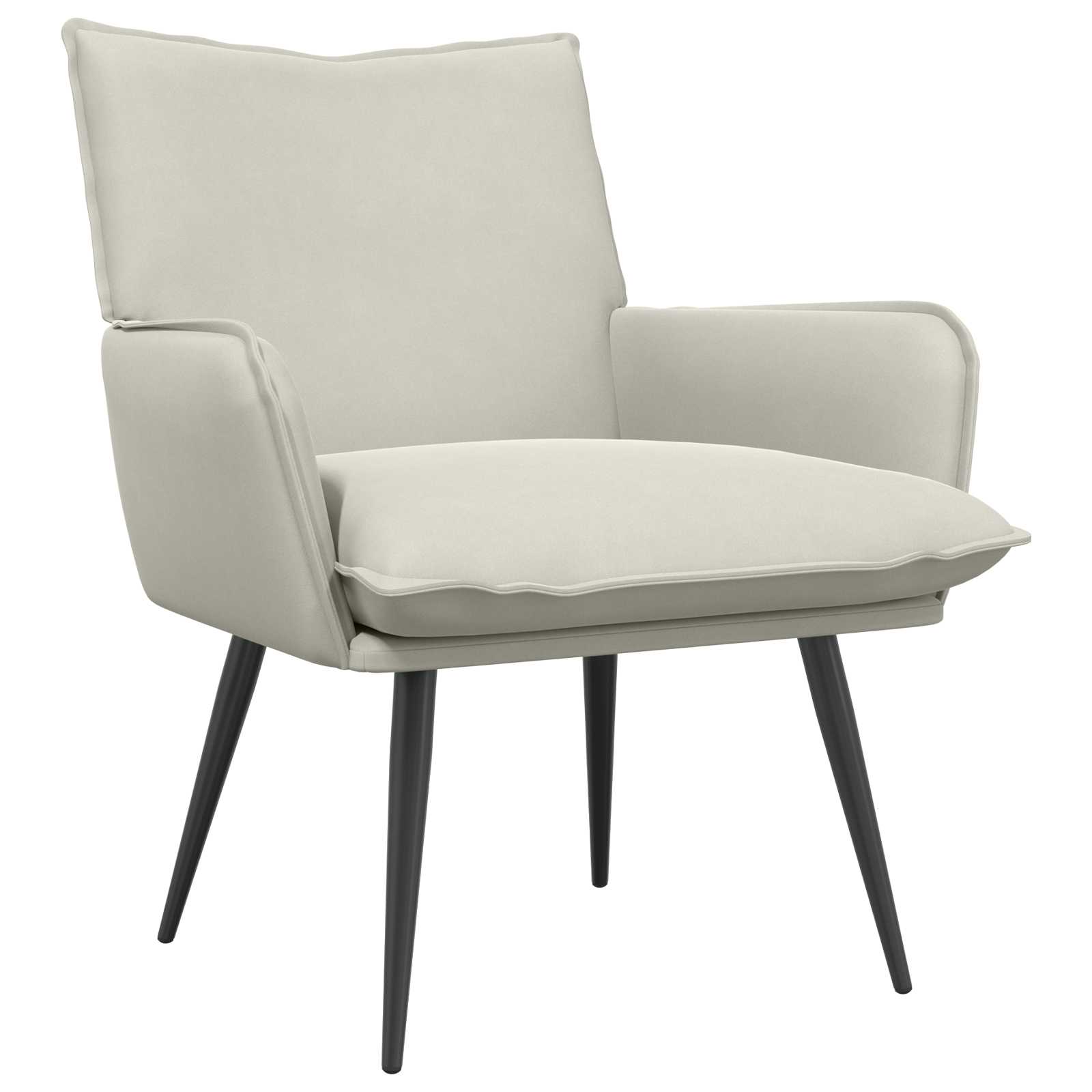 Fauteuil Crèmekleurig fluweel