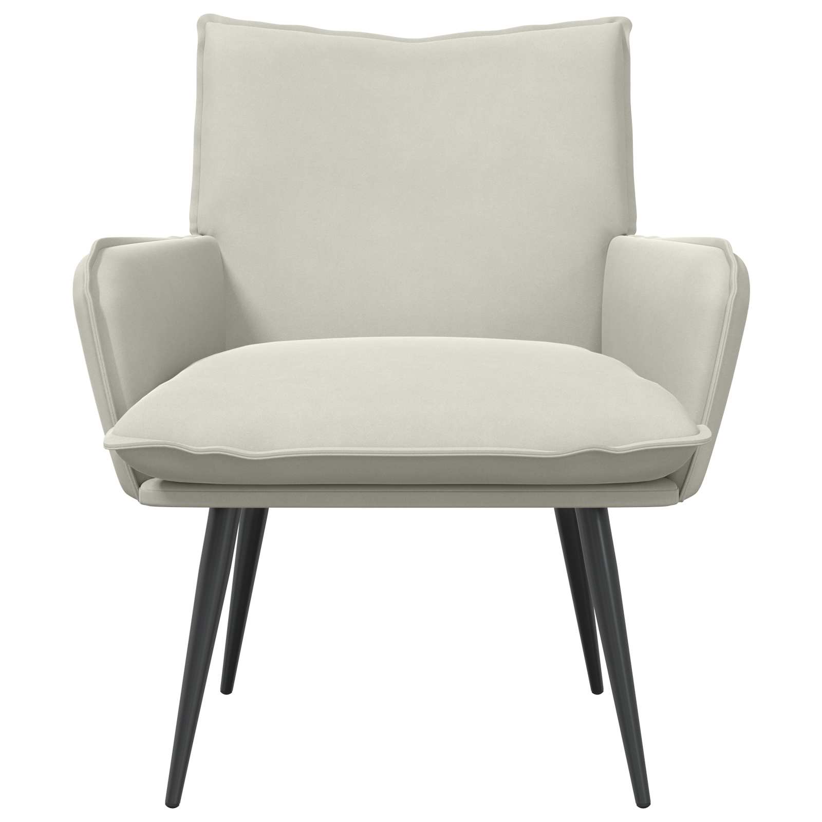 Fauteuil Crèmekleurig fluweel