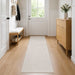 Vloerkleed Crèmekleurig 100 x 250 cm 100% Polyester 3 mm
