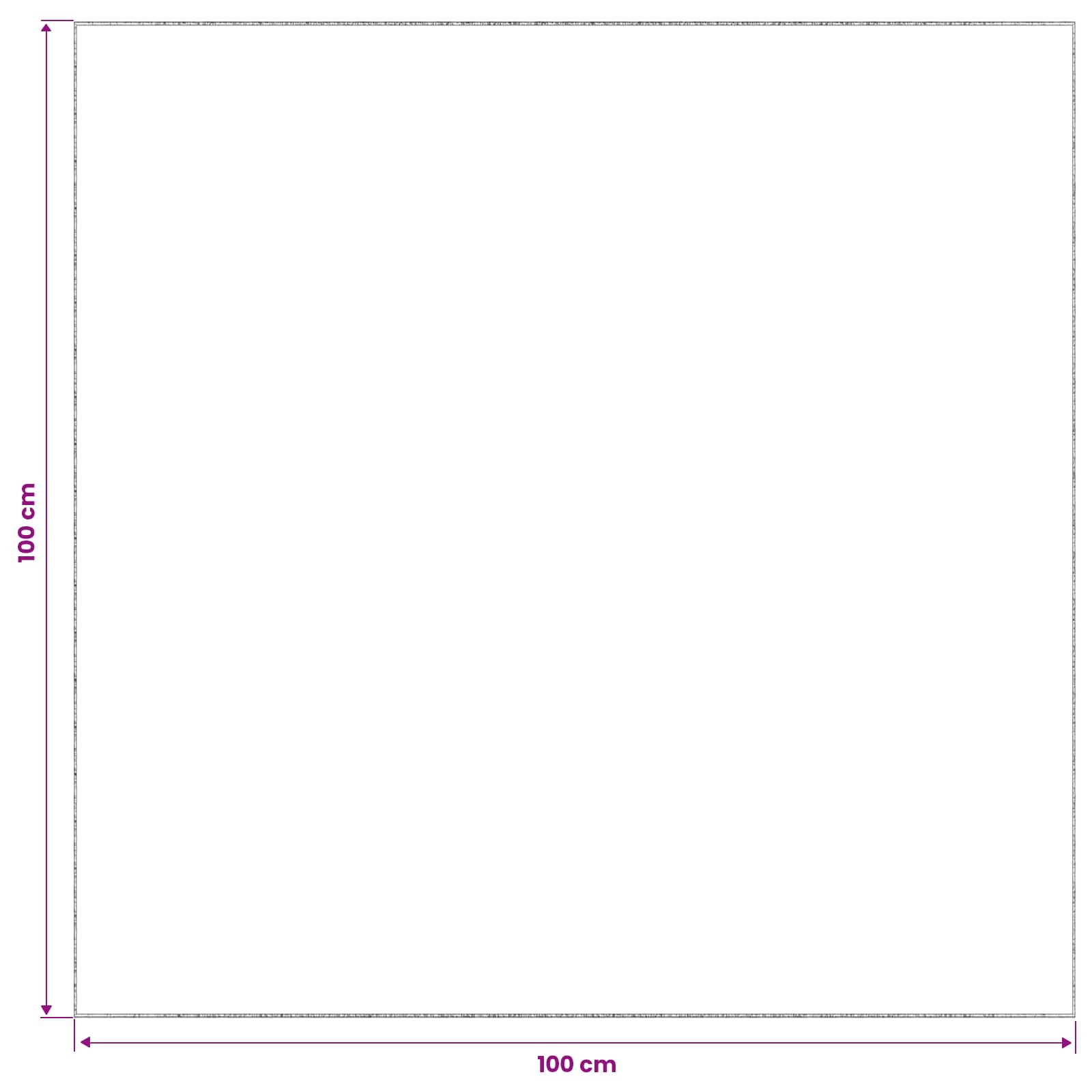 Vloerkleed Crèmekleurig 100 x 100 cm 100% Polyester 3 mm