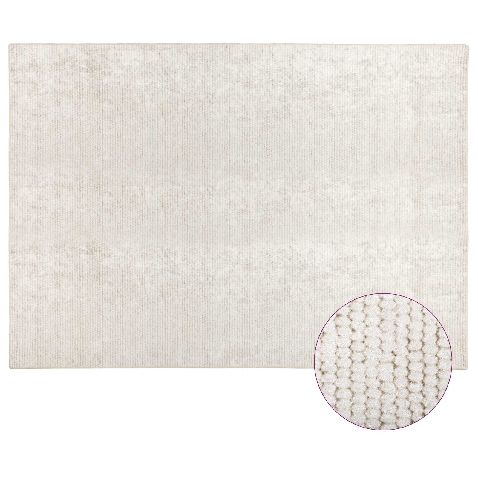 Vloerkleed Crèmekleurig 160 x 230 cm 100% Polyester 3 mm