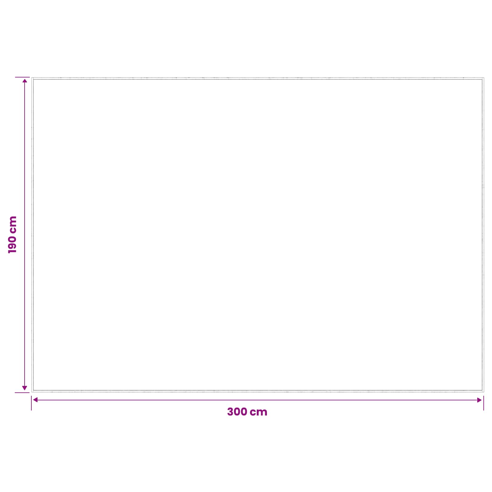 Vloerkleed Crèmekleurig 190 x 300 cm 100% Polyester 3 mm