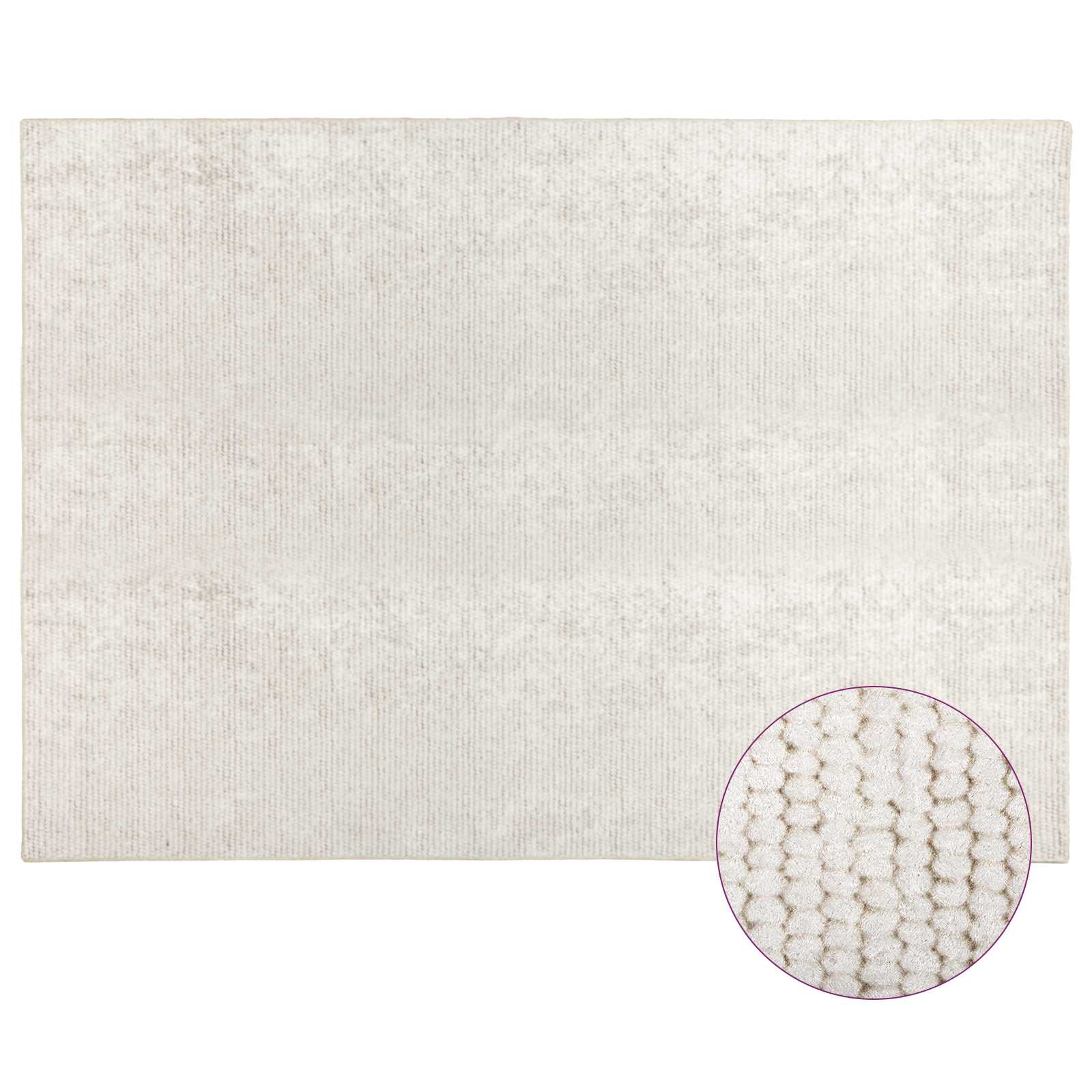 Vloerkleed Crème 300 x 400 cm 100% Polyester 3 mm Wasbaar