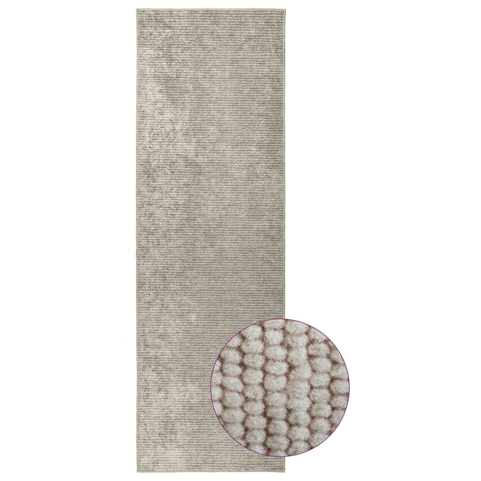 Vloerkleed Beige 50 x 300 cm 100% Polyester 3 mm Wasbaar