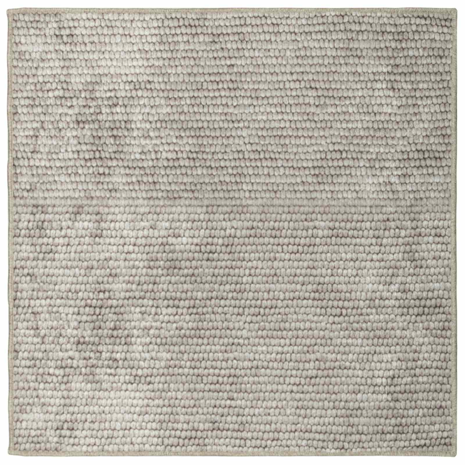 Vloerkleed Beige 100 x 100 cm 100% Polyester 3 mm Wasbaar