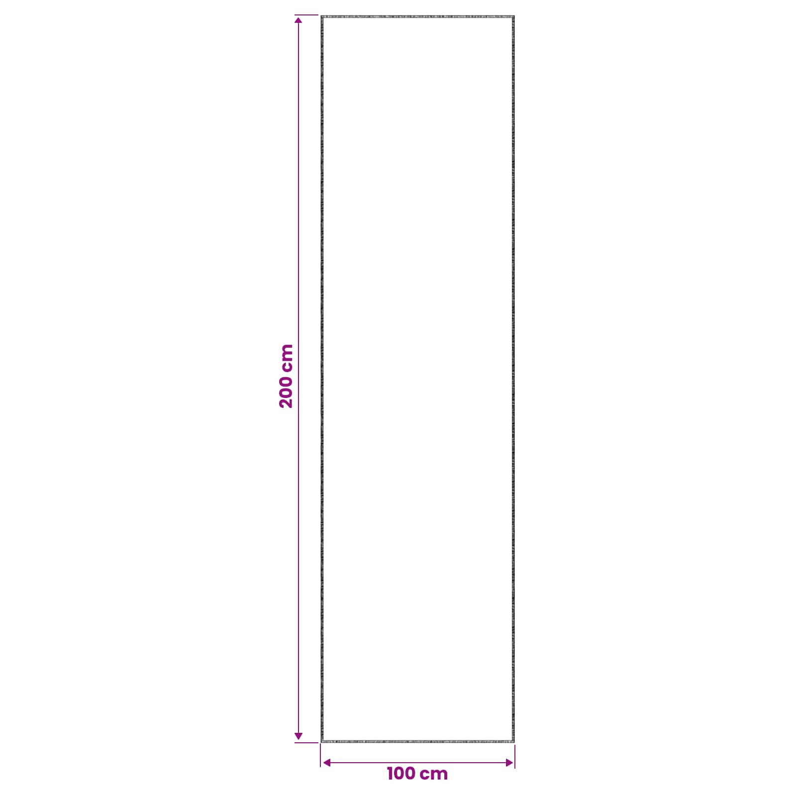 Vloerkleed Beige 100 x 200 cm 100% Polyester 3 mm Wasbaar