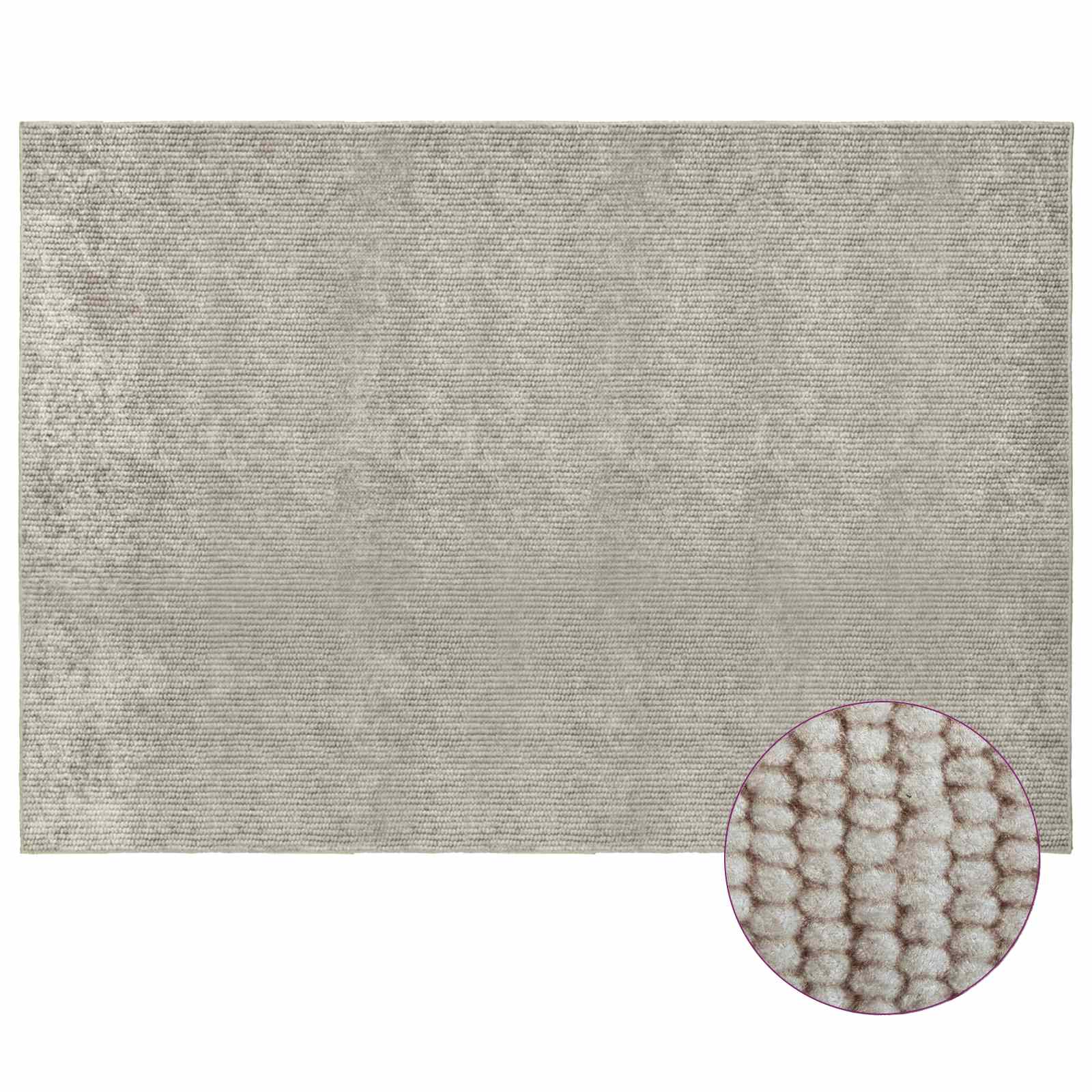 Vloerkleed Beige 120 x 180 cm 100% Polyester 3 mm Wasbaar