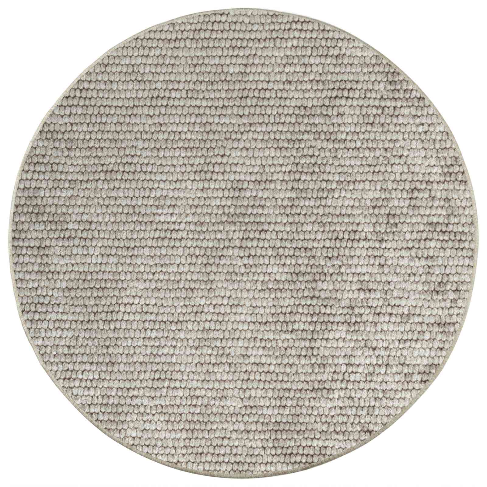 Vloerkleed Beige Ø 120 cm 100% Polyester 3 mm Wasbaar