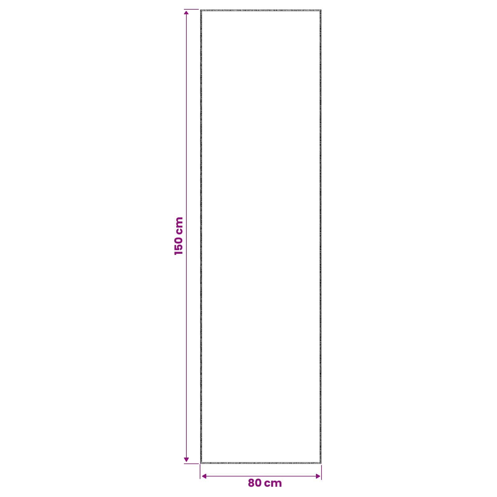 Vloerkleed Grijs 80 x 150 cm 100% Polyester 3 mm Wasbaar