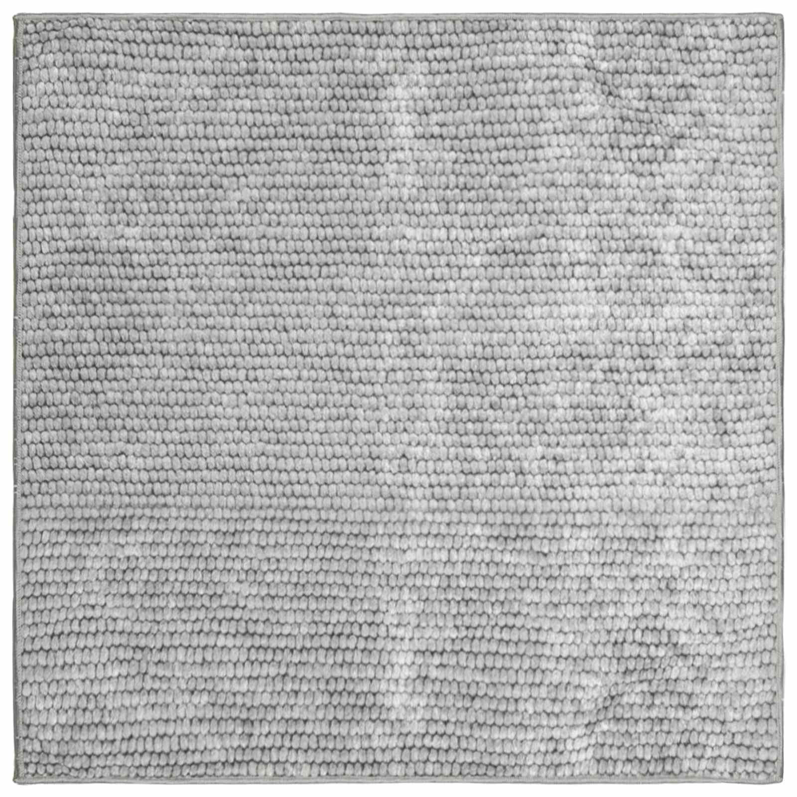 Vloerkleed Grijs 100 x 100 cm 100% Polyester 3 mm Wasbaar