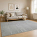 Vloerkleed Grijs 190 x 300 cm 100% Polyester 3 mm Wasbaar