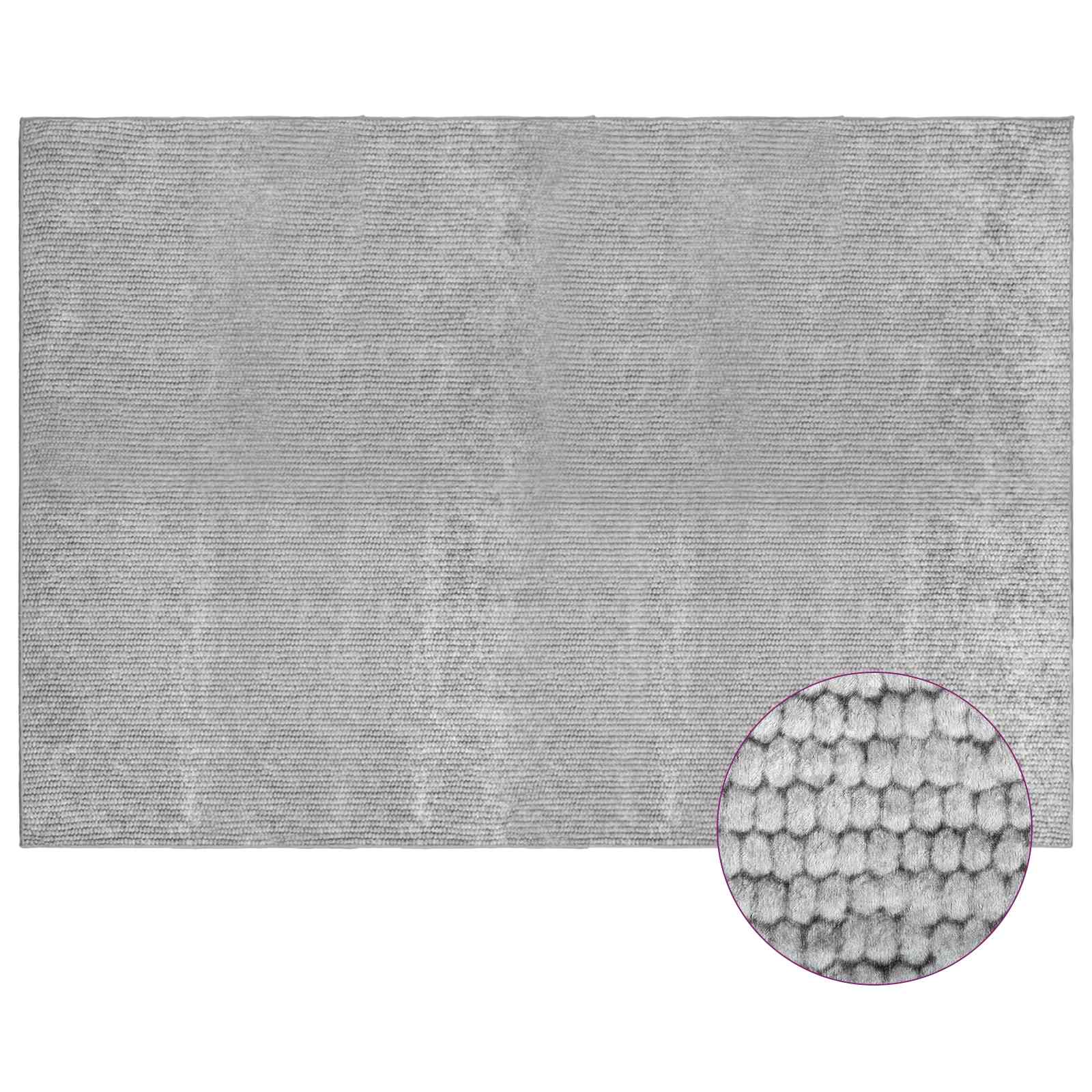 Vloerkleed Grijs 160 x 230 cm 100% Polyester 3 mm Wasbaar