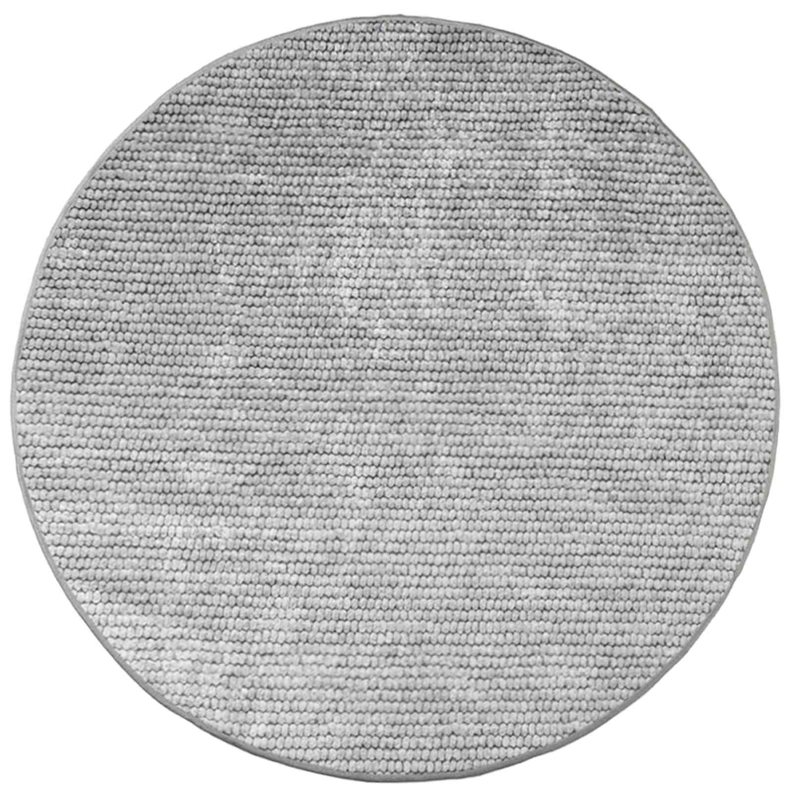 Vloerkleed Grijs Ø 120 cm 100% Polyester 3 mm Wasbaar