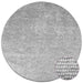 Vloerkleed Grijs Ø 120 cm 100% Polyester 3 mm Wasbaar