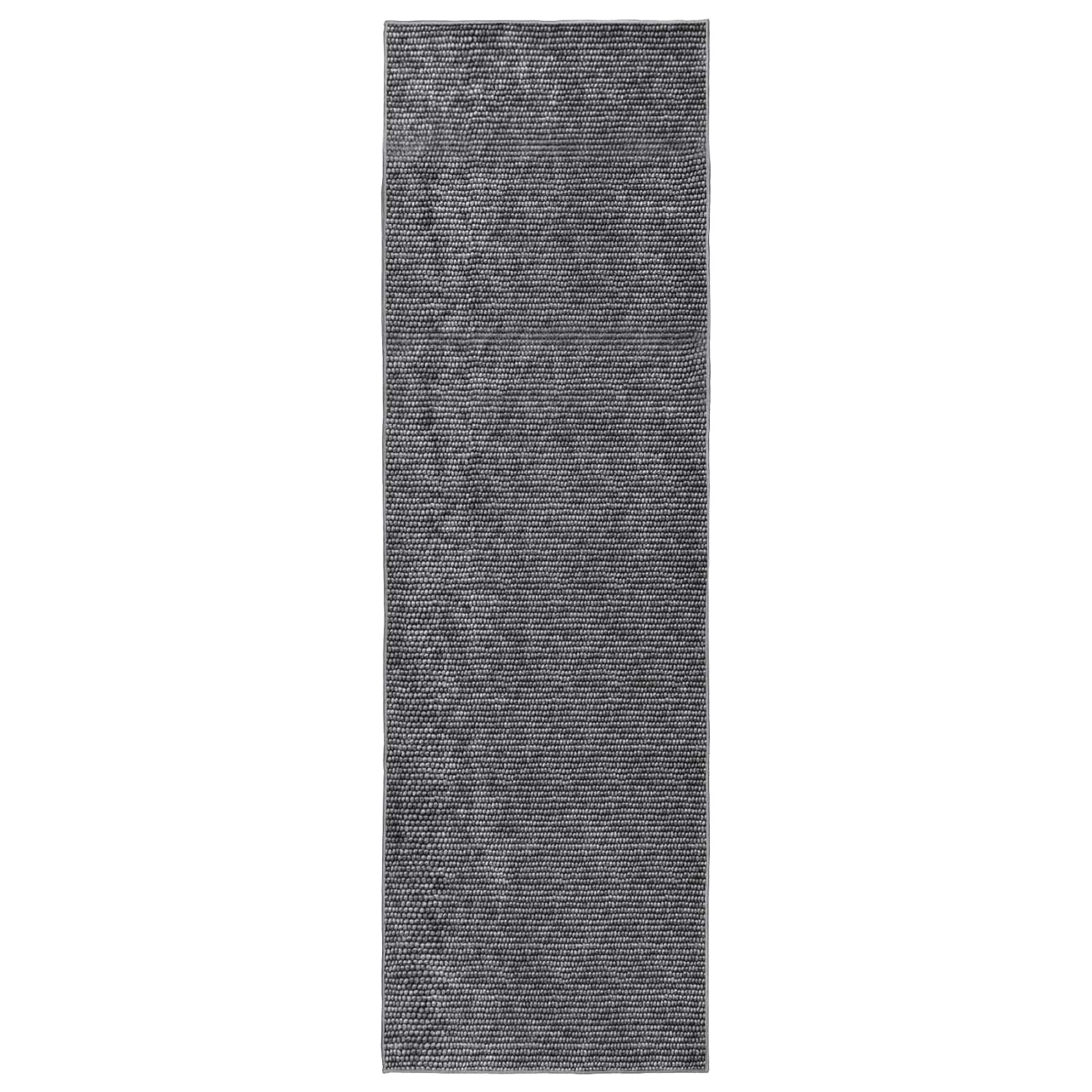 Vloerkleed Antraciet 50 x 250 cm 100% Polyester 3 mm Wasbaar