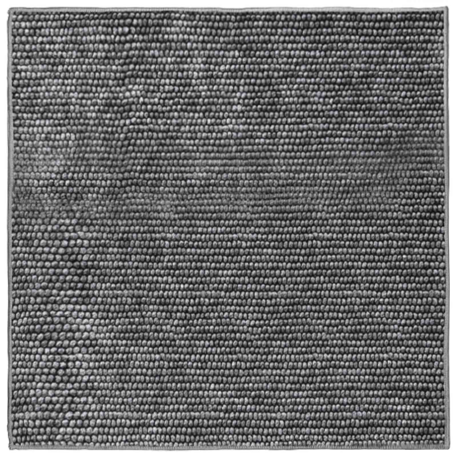 Vloerkleed Antraciet 100 x 100 cm 100% Polyester 3 mm Wasbaar