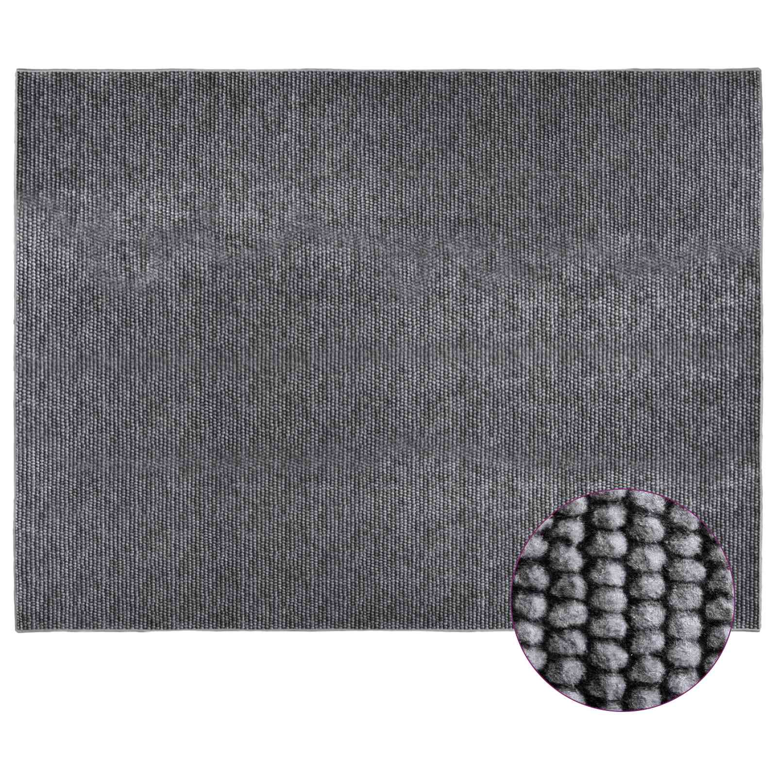 Vloerkleed Antraciet 300 x 400 cm 100% Polyester 3 mm Wasbaar