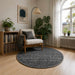 Vloerkleed Antraciet Ø 120 cm 100% Polyester 3 mm Wasbaar