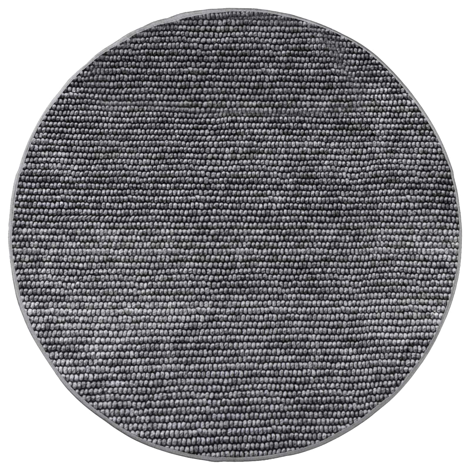 Vloerkleed Antraciet Ø 120 cm 100% Polyester 3 mm Wasbaar