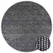 Vloerkleed Antraciet Ø 120 cm 100% Polyester 3 mm Wasbaar