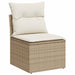 Bankstel 6 st 4-Aantal zitplaatsen Beige en Crème Wit