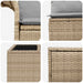 Bankstel 6 st 4-Aantal zitplaatsen Beige en Licht Grijs