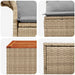 Bankstel 6 st 4-Aantal zitplaatsen Beige en Licht Grijs