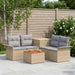 Bankstel 6 st 4-Aantal zitplaatsen Beige en Licht Grijs