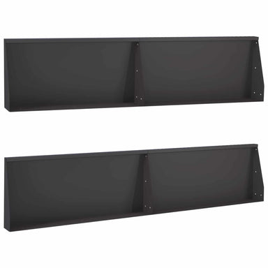 Keerwand 4 st 100 x 12 x 30 cm Staal Zwart