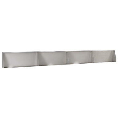 Keerwand 4 st 100 x 12 x 30 cm Roestvrij staal zilver