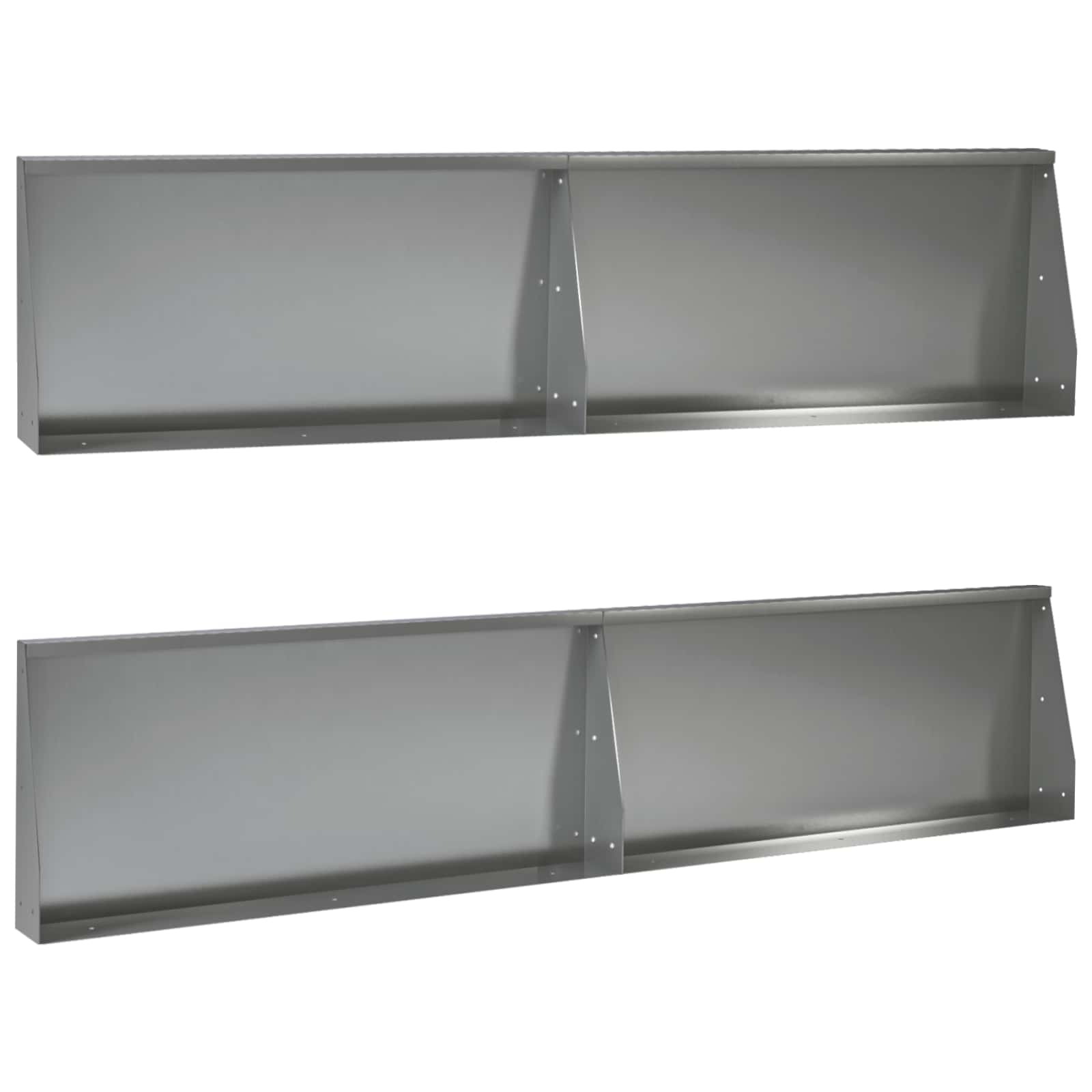 Keerwand 4 st 100 x 12 x 30 cm Gegalvaniseerd staal zilver