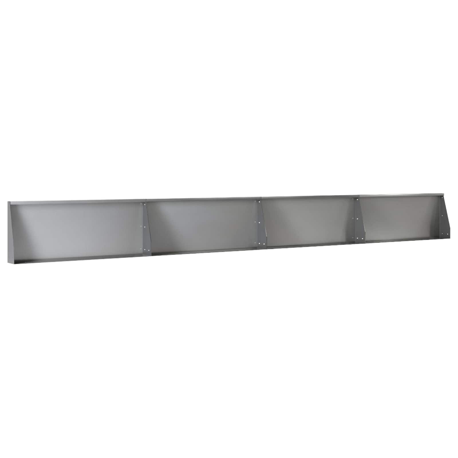 Keerwand 4 st 100 x 12 x 30 cm Gegalvaniseerd staal zilver